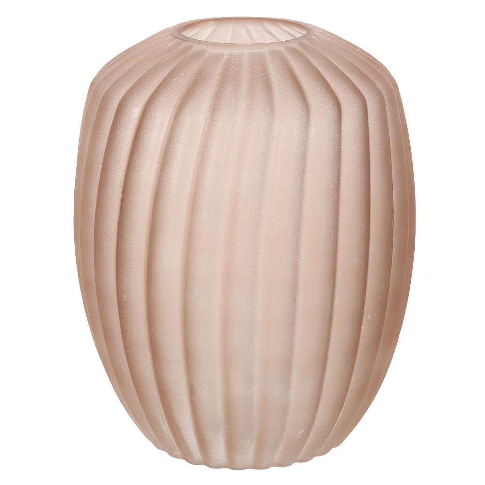 VASO DECORATIVO VIDRO TEXTURADO (MARROM) 23cm 19d