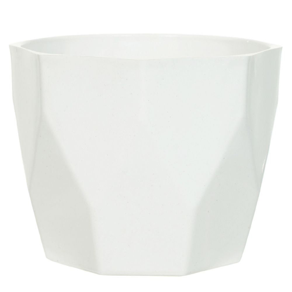 VASO FACETADO POLIPROPILENO (BRANCO) 12X15,5CM