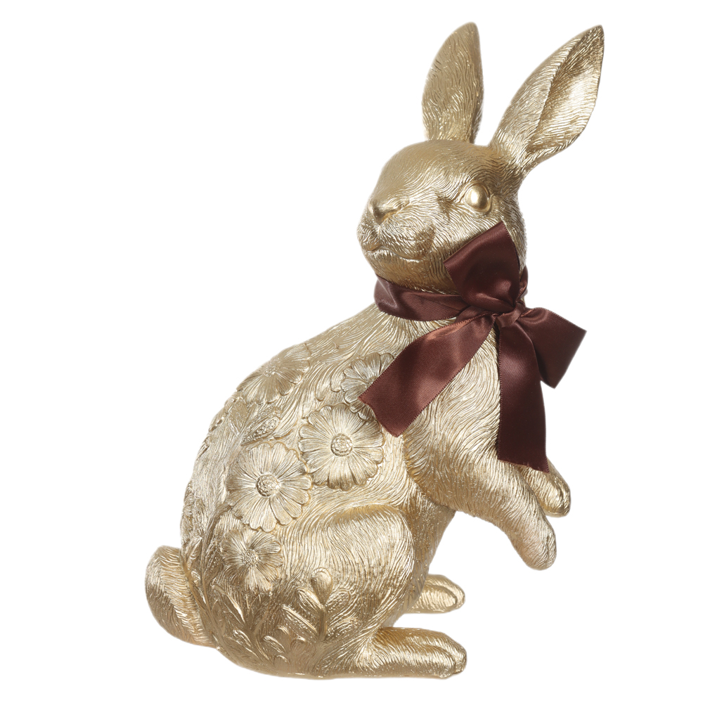 COELHO DECORATIVO (DOURADO) 27X12cm