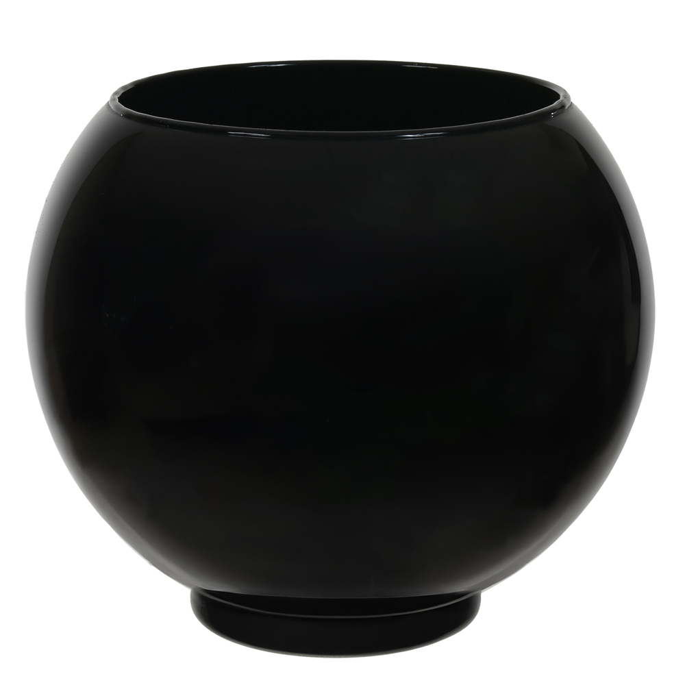 VASO VIDRO TAILANDIA DECORATIVO (PRETO) 13X12CM