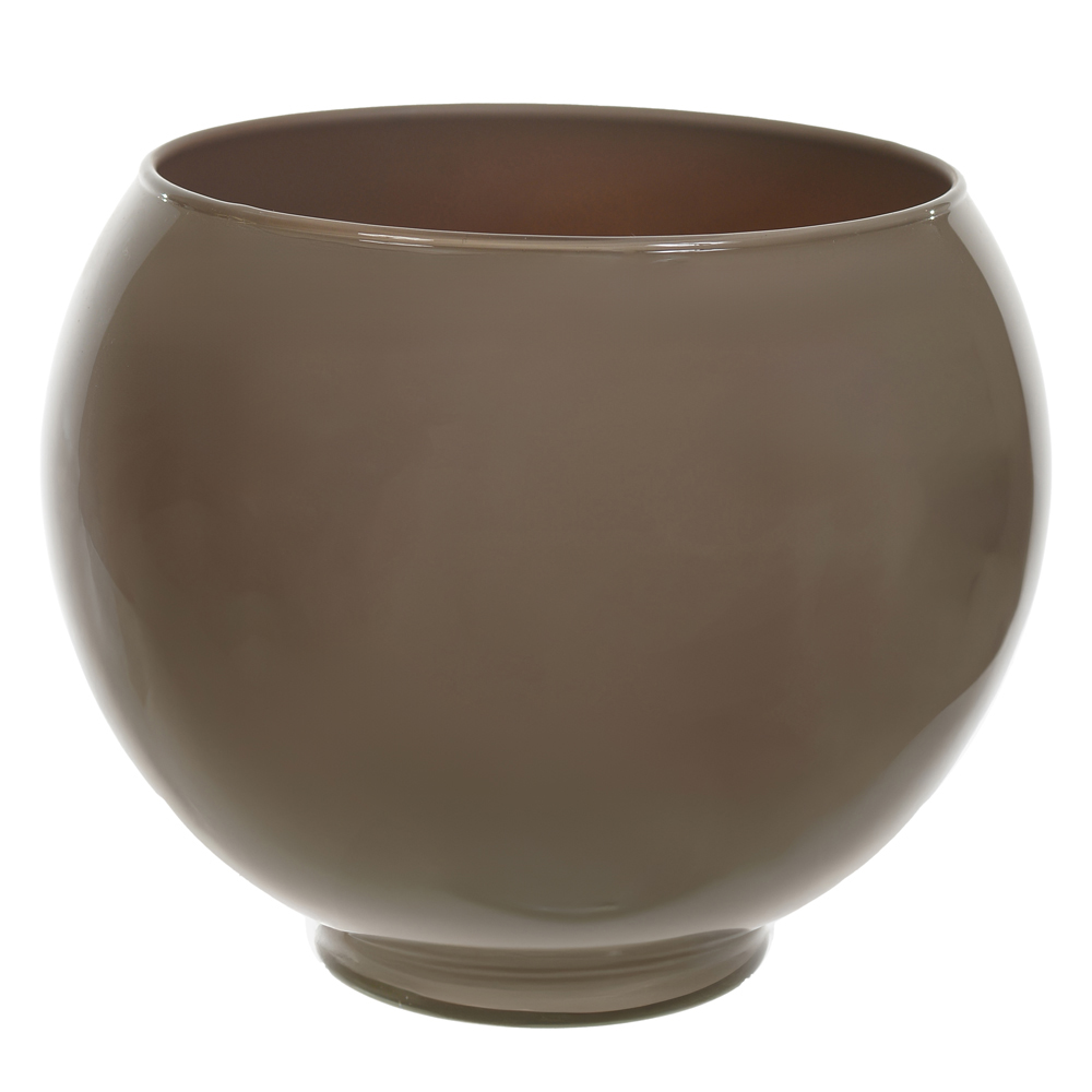 VASO VIDRO TAILANDIA DECORATIVO (CAPPUCCINO) 13X12CM