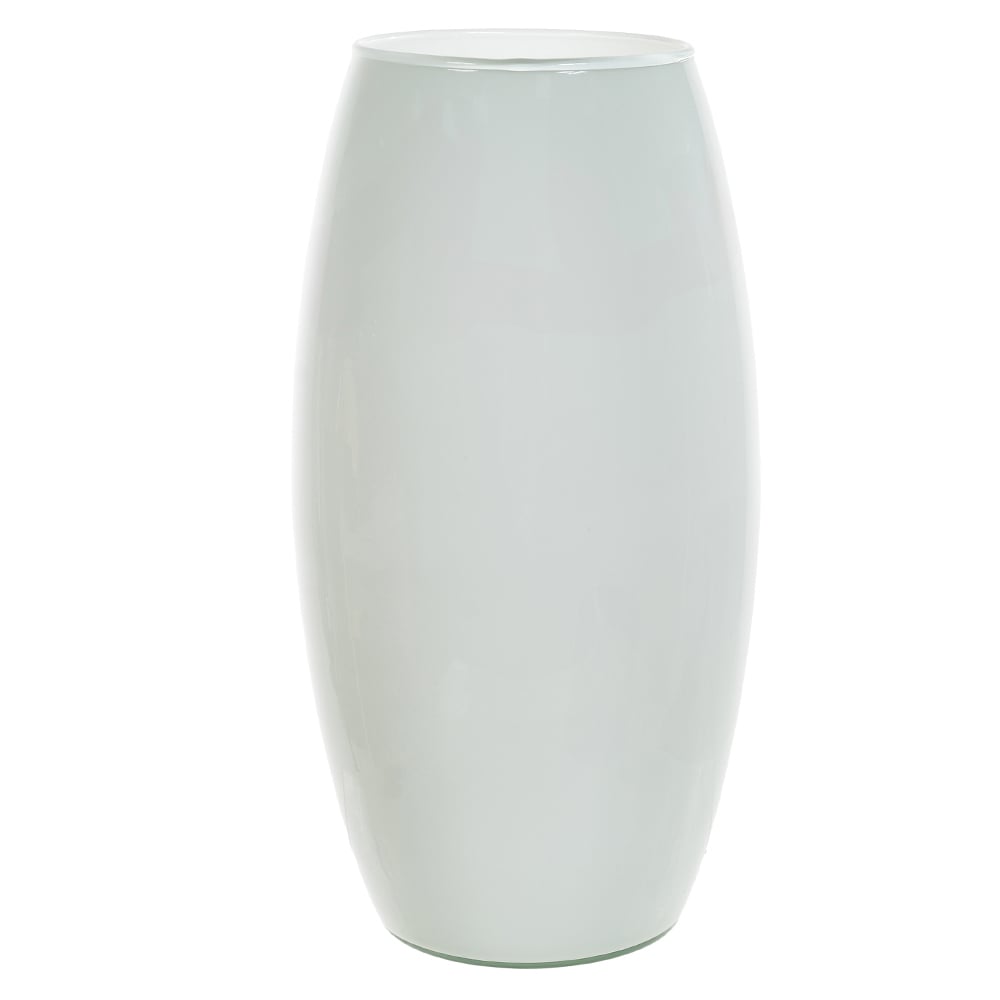 VASO VIDRO ROMEU DECORATIVO (BRANCO) 30X9CM