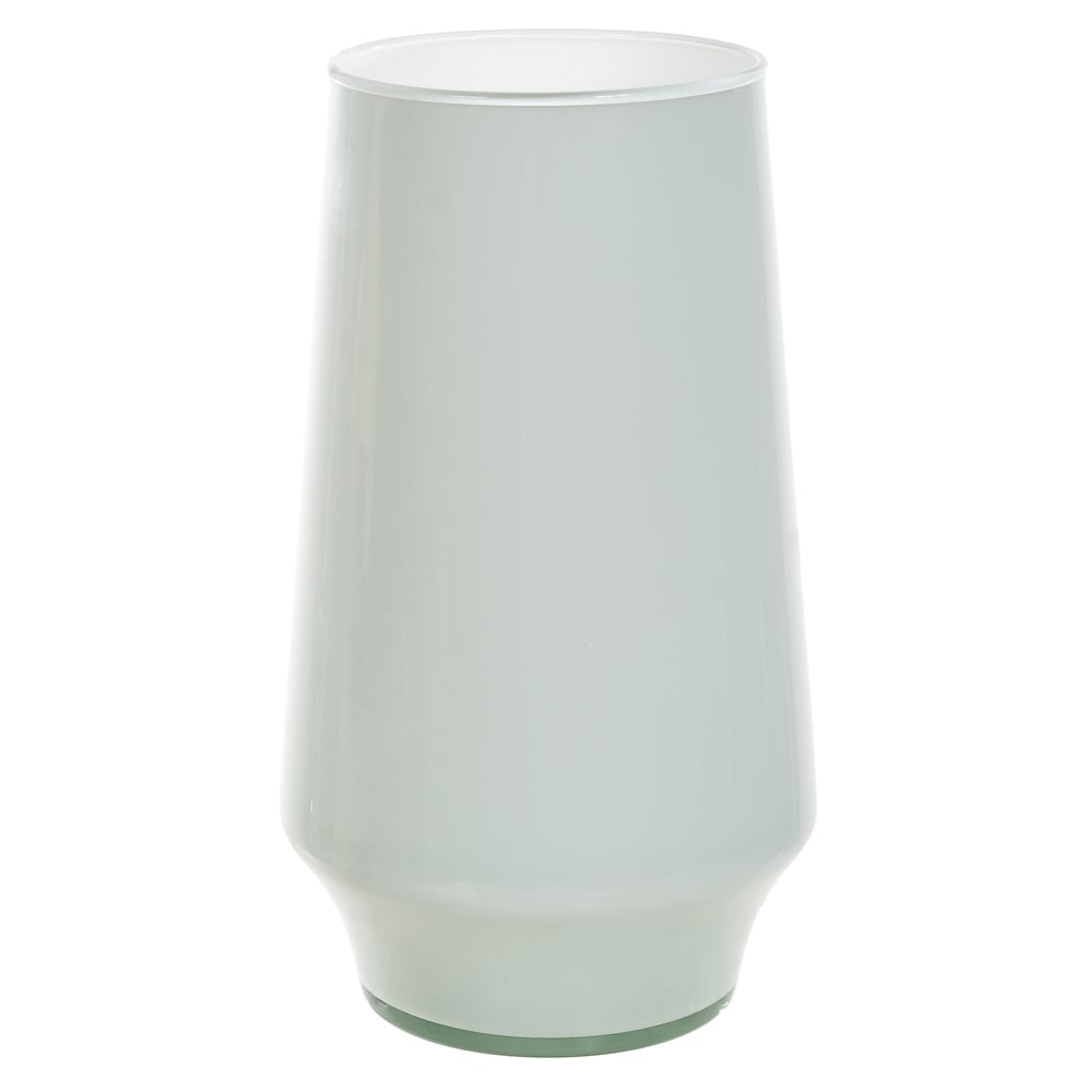 VASO VIDRO PAULISTA DECORATIVO (BRANCO) 21,5X9,5CM