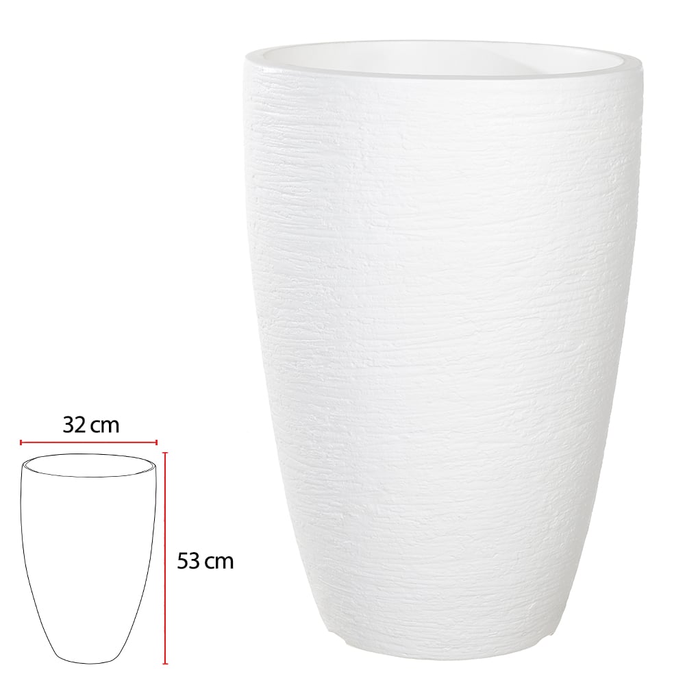 VASO POLIPROPILENO VENEZA (BRANCO) 53CM