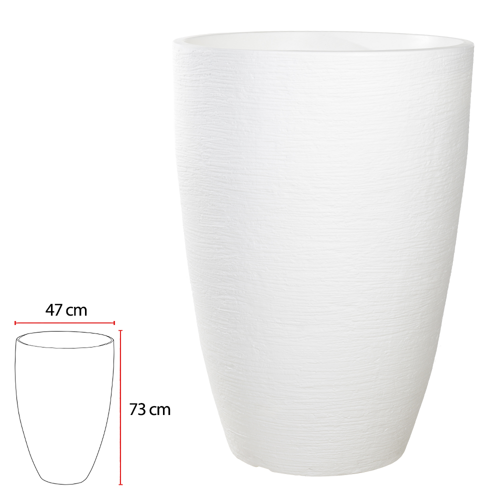 VASO POLIPROPILENO VENEZA (BRANCO) 73X47CM
