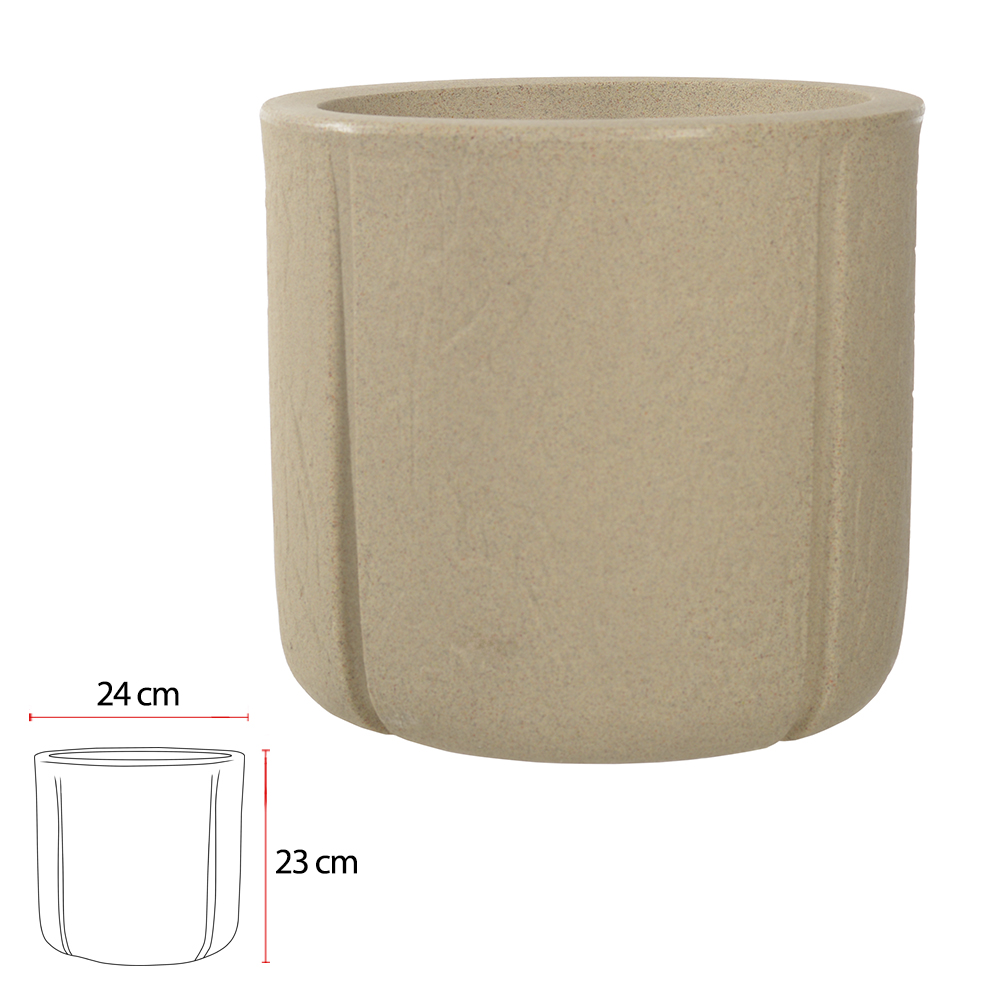 VASO POLIPROPILENO CONSTANCA (AREIA) 23CM