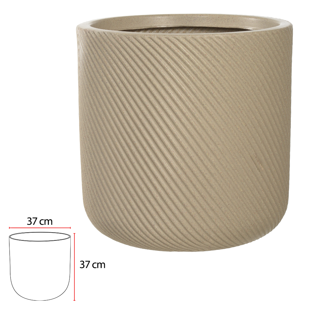 VASO POLIPROPILENO GENEBRA (AREIA) 37CM