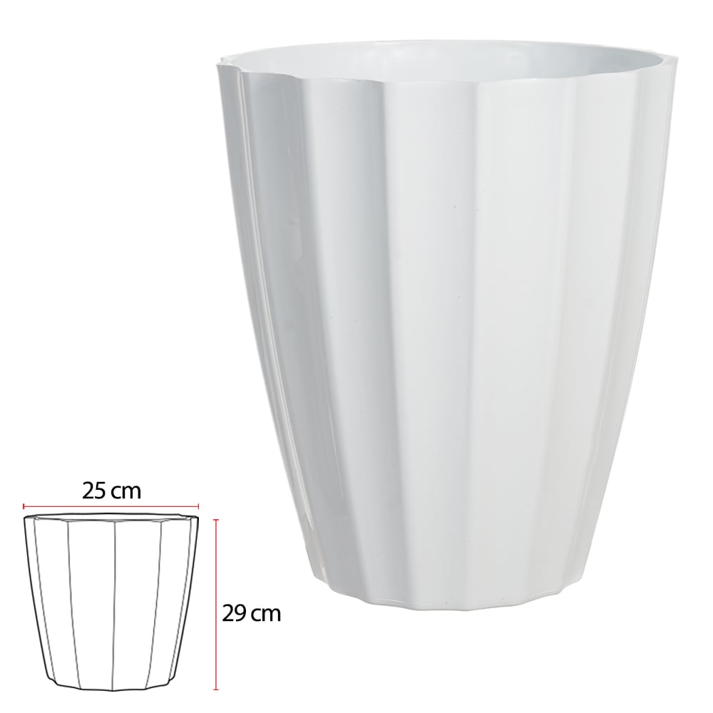 VASO COLUNA CACAU (BRANCO) 29CM