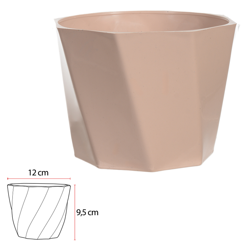 VASO CACHEPOT TORCIDO (ROSE) 9,5CM