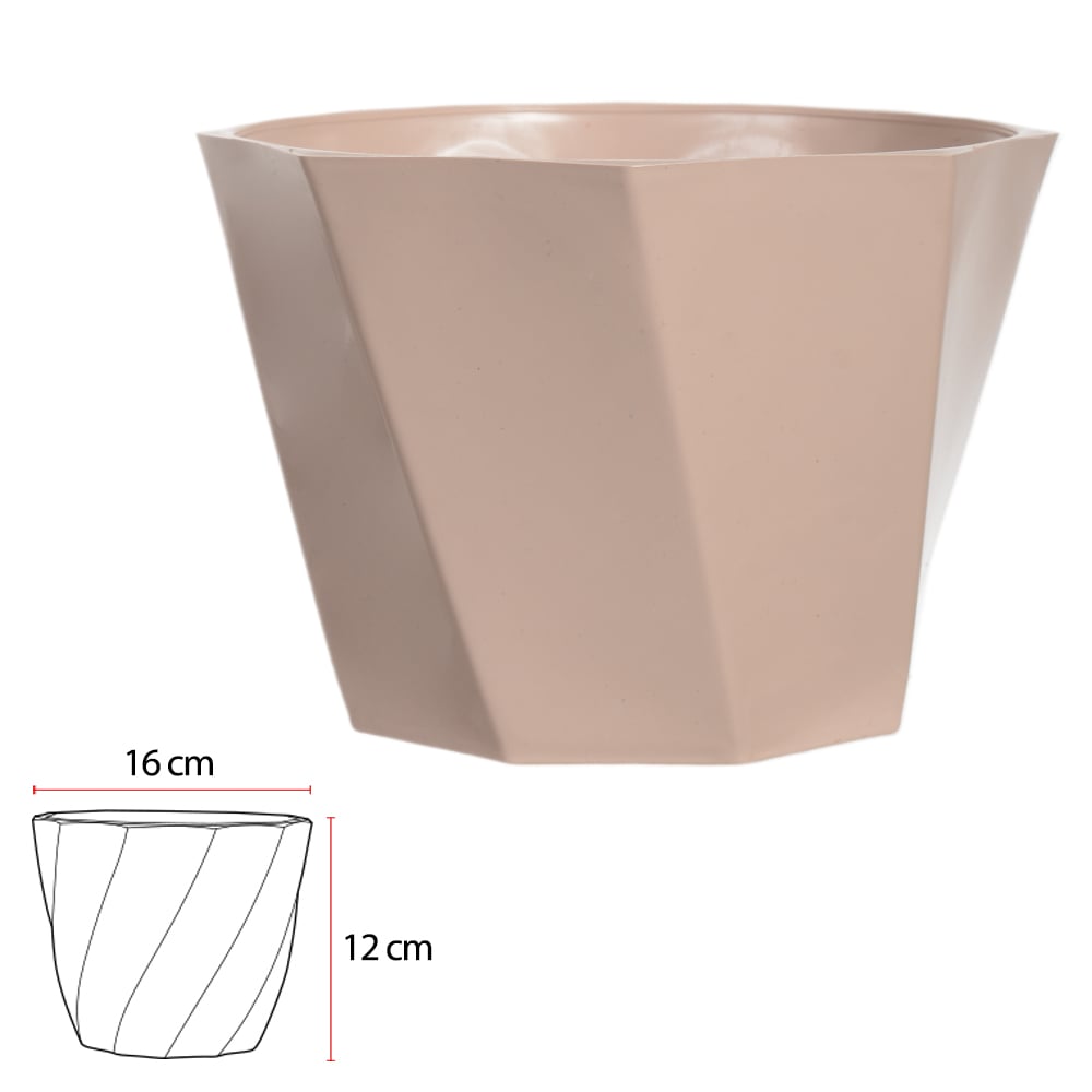 CACHEPOT TORCIDO (ROSE) 12CM