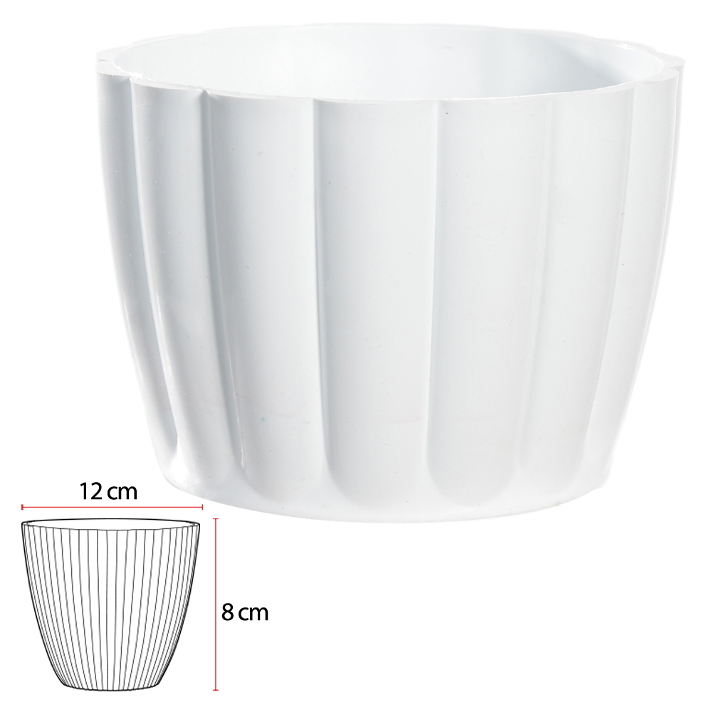 VASO CACHEPOT MORANGA (BRANCO) 8CM