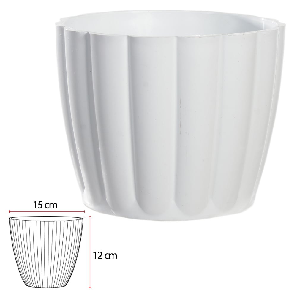 VASO CACHEPOT MORANGA (BRANCO) 12CM