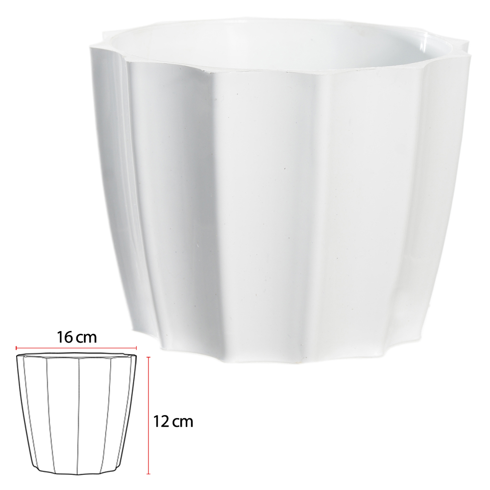 VASO CACHEPOT CACAU (BRANCO) 12CM
