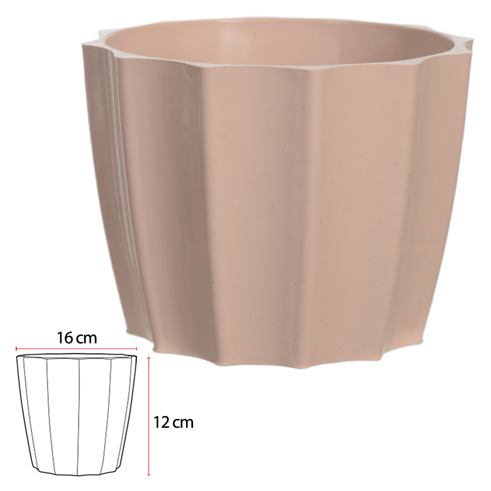 VASO CACHEPOT CACAU (ROSE) 12CM
