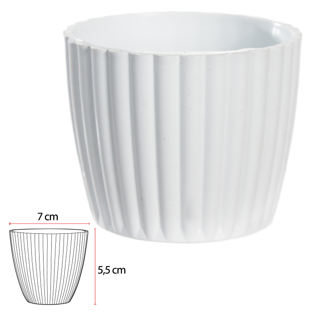 VASO CACHEPOT MINI MORANGA (BRANCO) 5,5CM