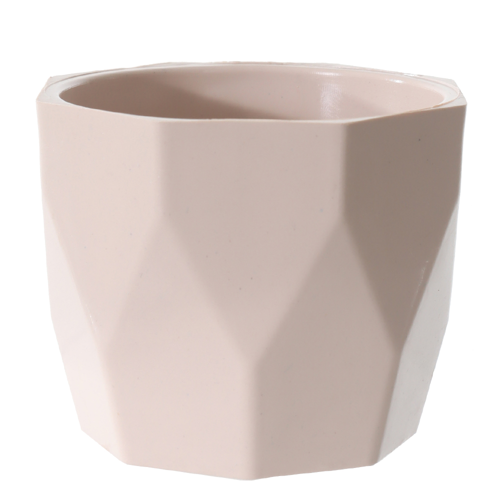 VASO CACHEPOT MINI FACETADO (ROSE) 5,5CM