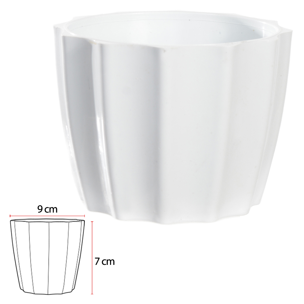 VASO CACHEPOT MINI CACAU (BRANCO) 7CM