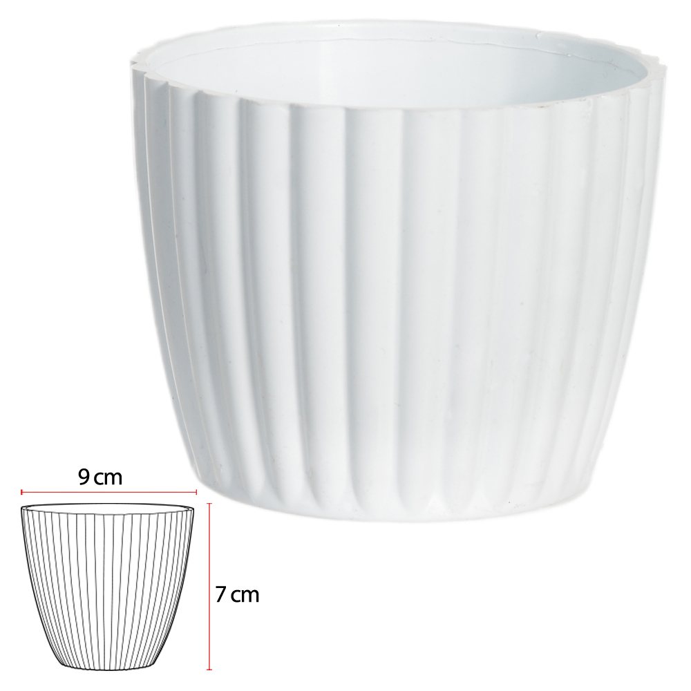 VASO CACHEPOT MINI MORANGA (BRANCO) 7CM