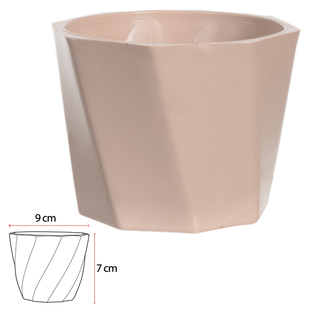 VASO CACHEPOT MINI TORCIDO (ROSE) 7CM