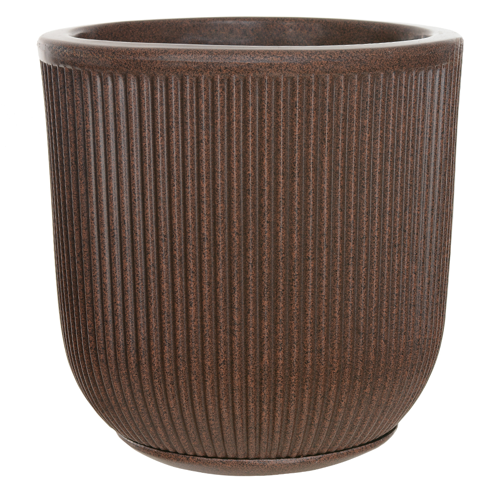 VASO POLIPROPILENO TERRASSA (TABACO) 29X28CM