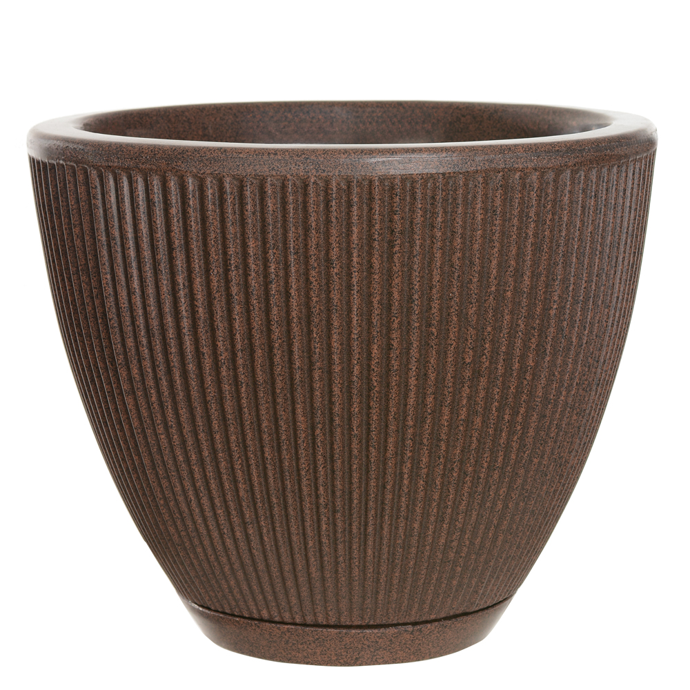 VASO POLIPROPILENO TERRASSA (TABACO) 26X31CM