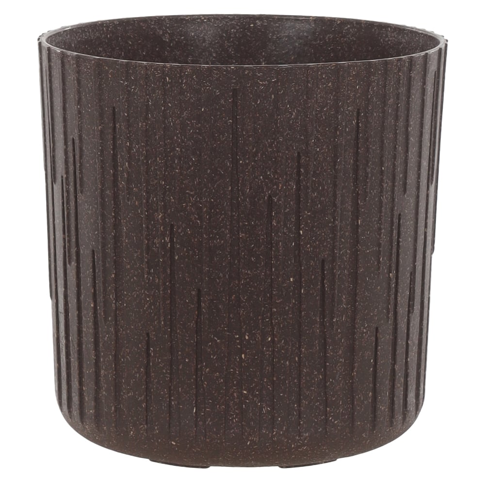 VASO TRONCO PLASTICO (IMBUIA) 13,2X13,2CM