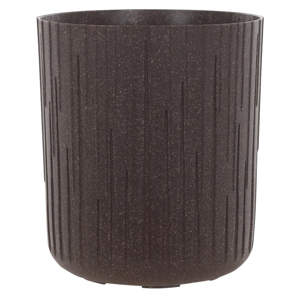VASO TRONCO PLASTICO (IMBUIA) 19,6X17,6CM