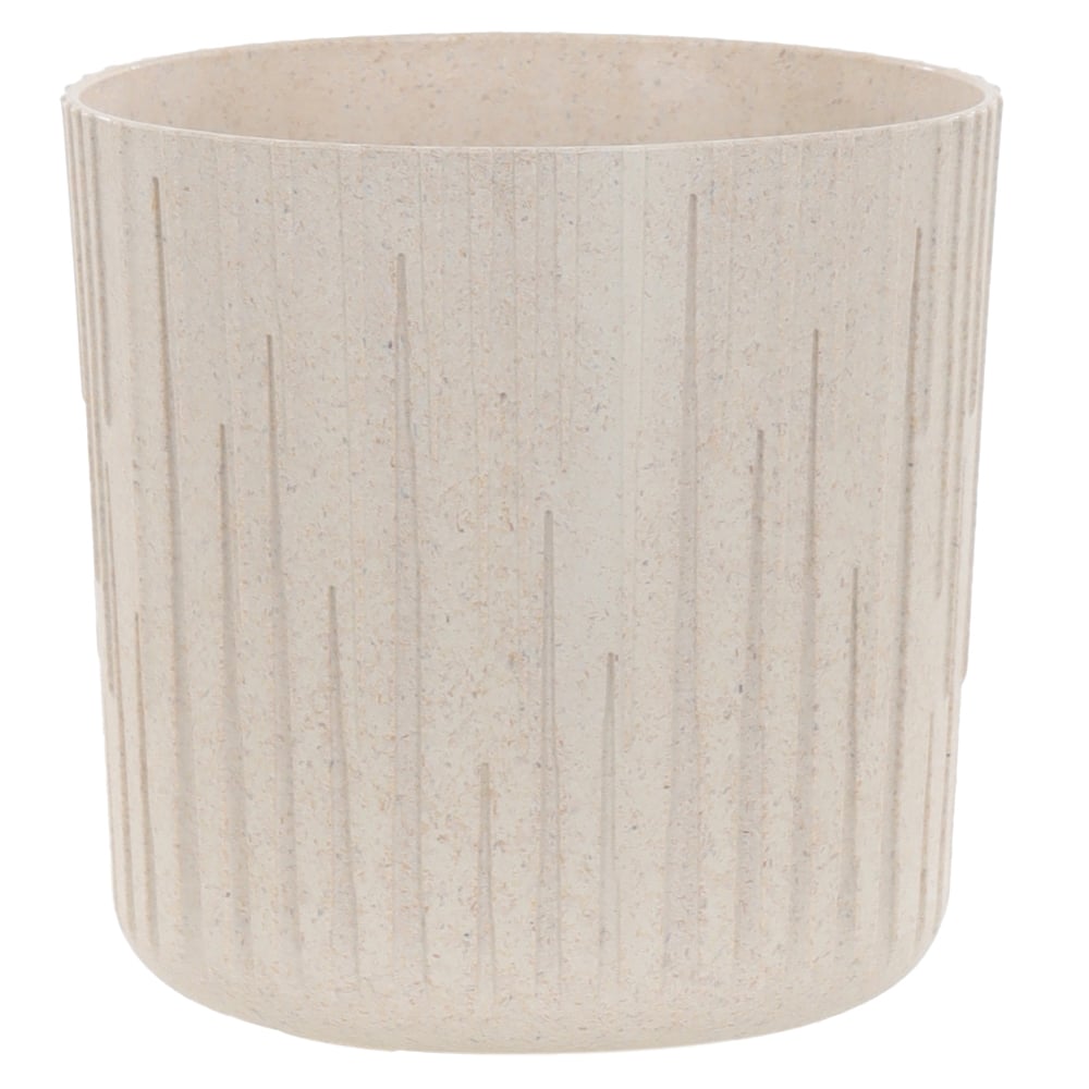 VASO TRONCO PLASTICO (MARFIM) 13,2X13,2CM