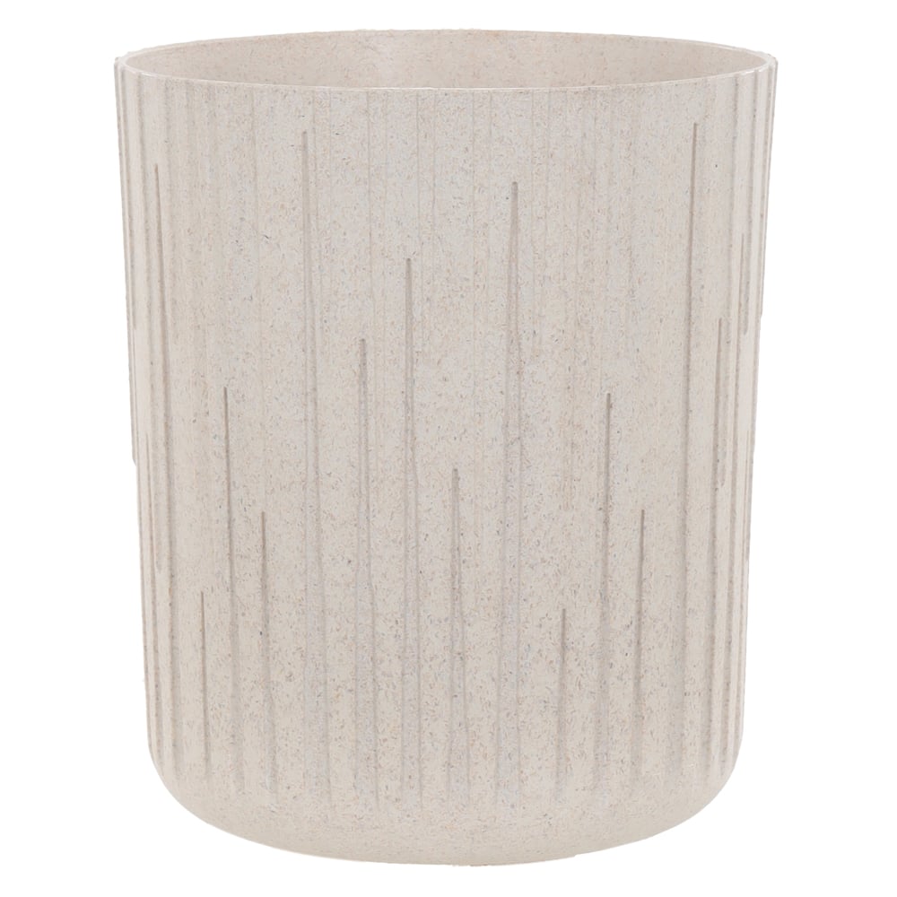 VASO TRONCO PLASTICO (MARFIM) 18X15CM