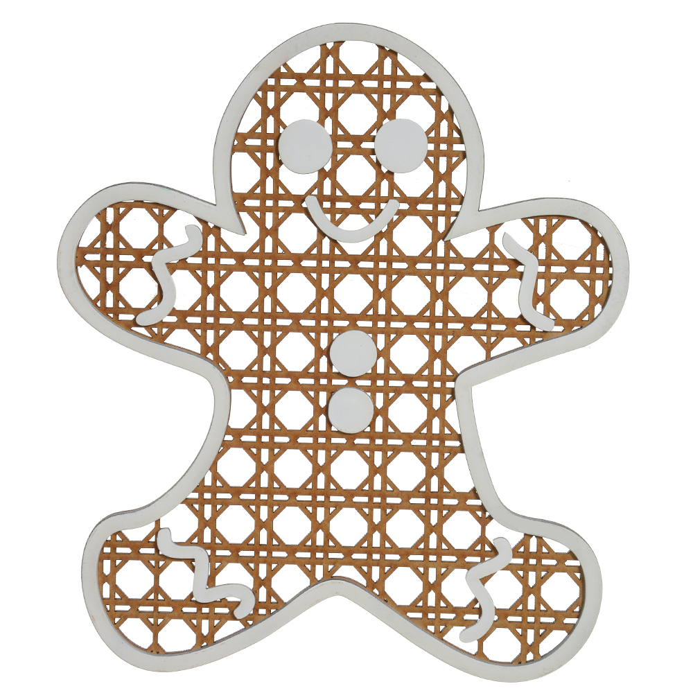 COOKIE TRELICA NATAL (NATURAL  BRANCO) 30X26CM