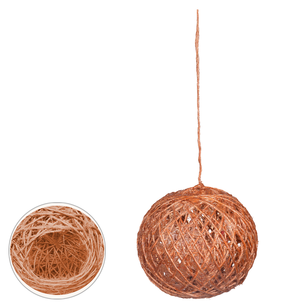 ENFEITE BOLA SISAL NATAL (TERRACOTA) 15CM