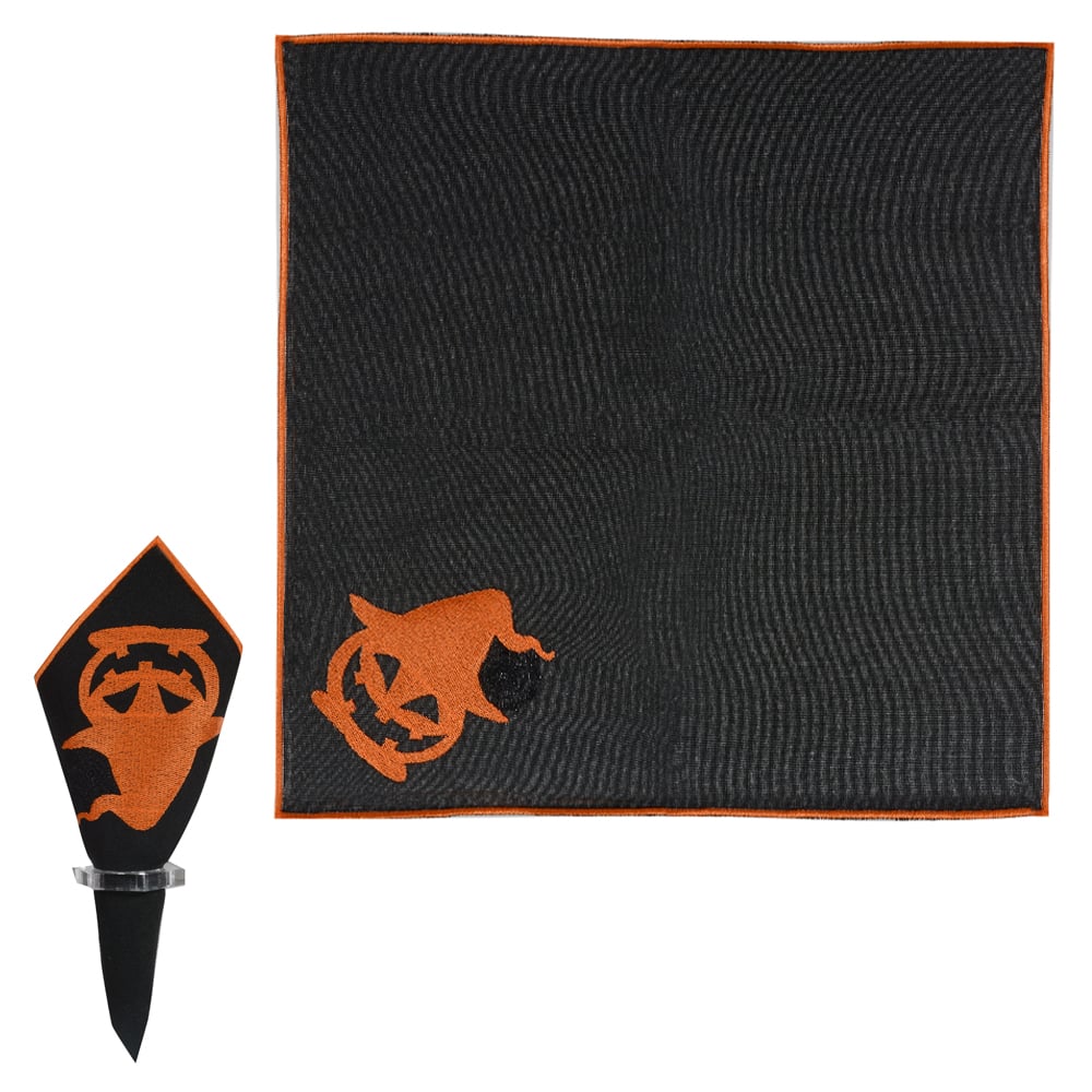 GUARDANAPO HALLOWEEN BOON (PRETO LARANJA) 35X35CM