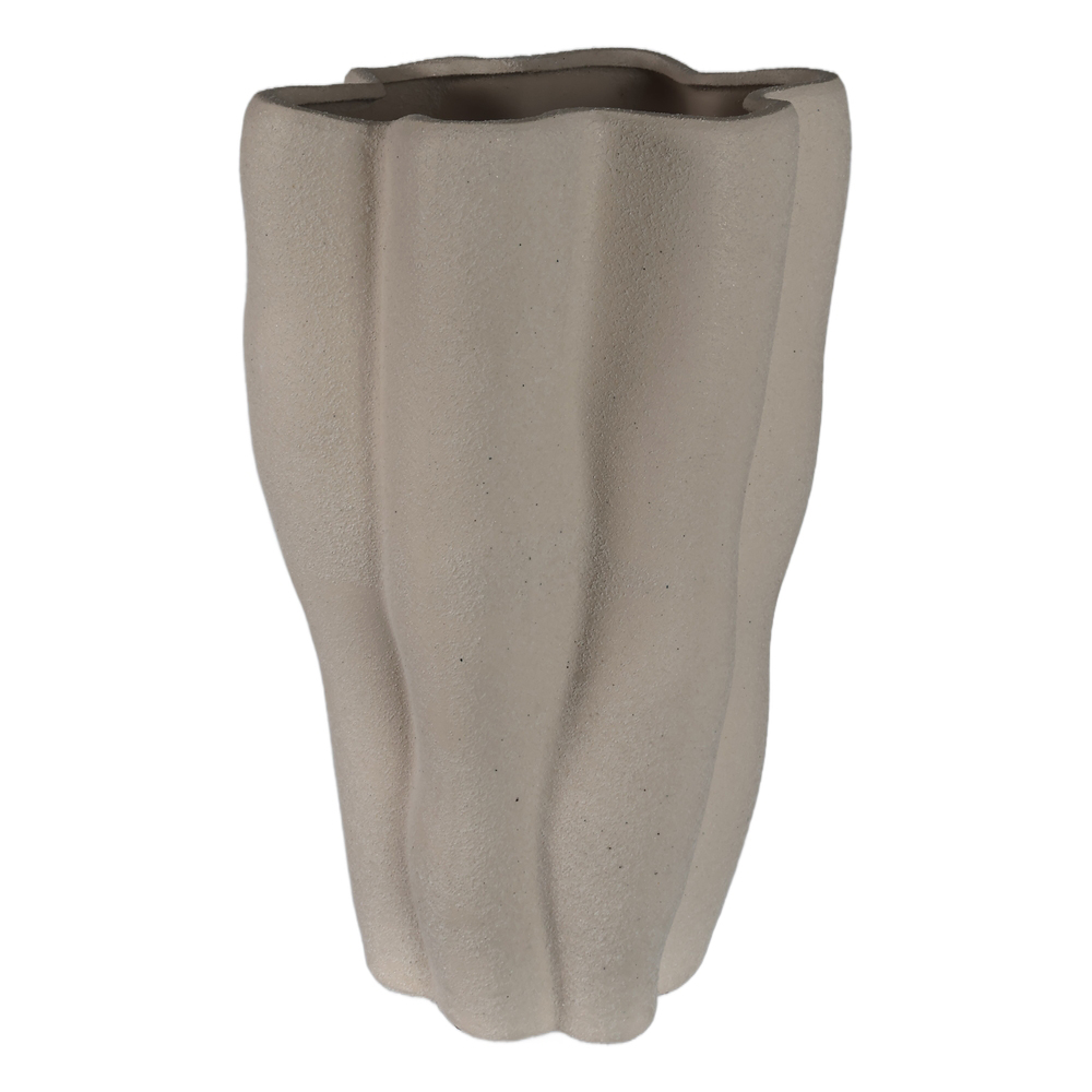 VASO DECORATIVO CERAMICA ORGANICO (OFF WHITE) 38X24,5X20cm