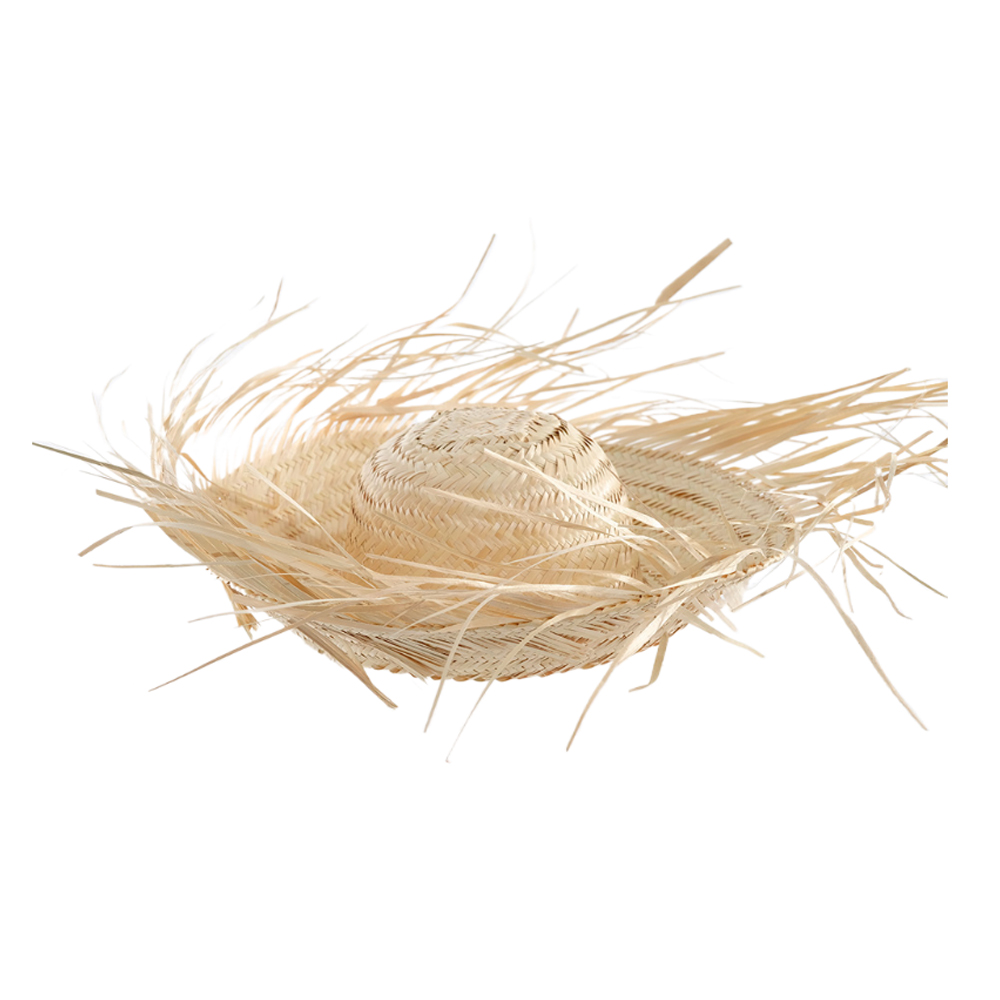 CHAPEU JUNINO DESFIADO (NATURAL) 19CM