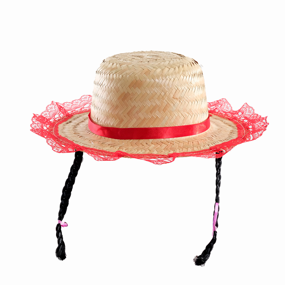 CHAPEU JUNINO SOBRAL C/TRANCA (VERMELHO) 17CM