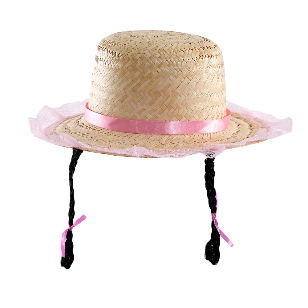 CHAPEU JUNINO SOBRAL C/TRANCA (ROSA) 17CM