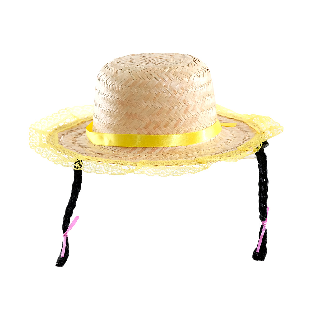 CHAPEU JUNINO SOBRAL C/TRANCA (AMARELO) 17CM