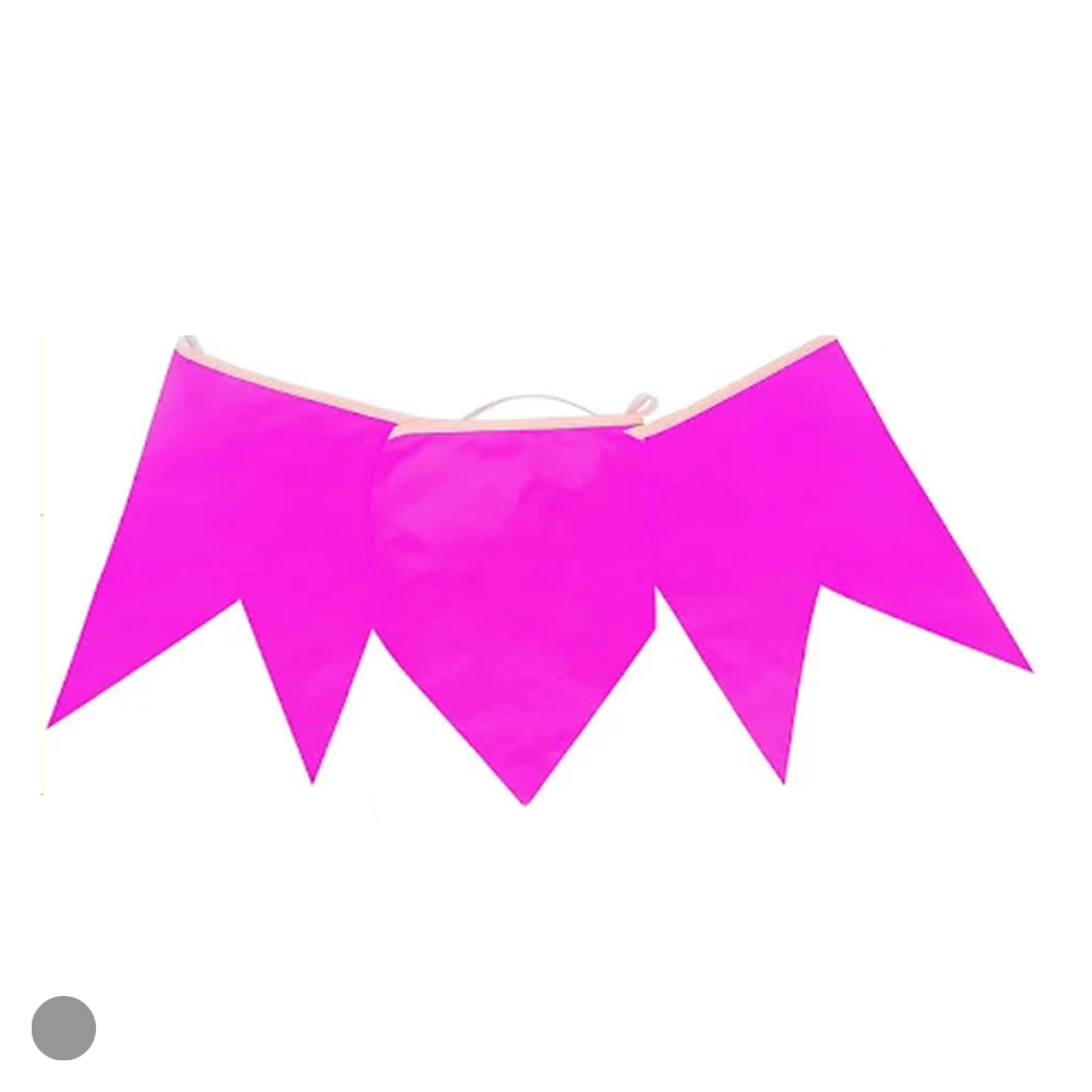 BANDEIRINHAS PLASTICO COR UNICA N 4  10M (ROSA)