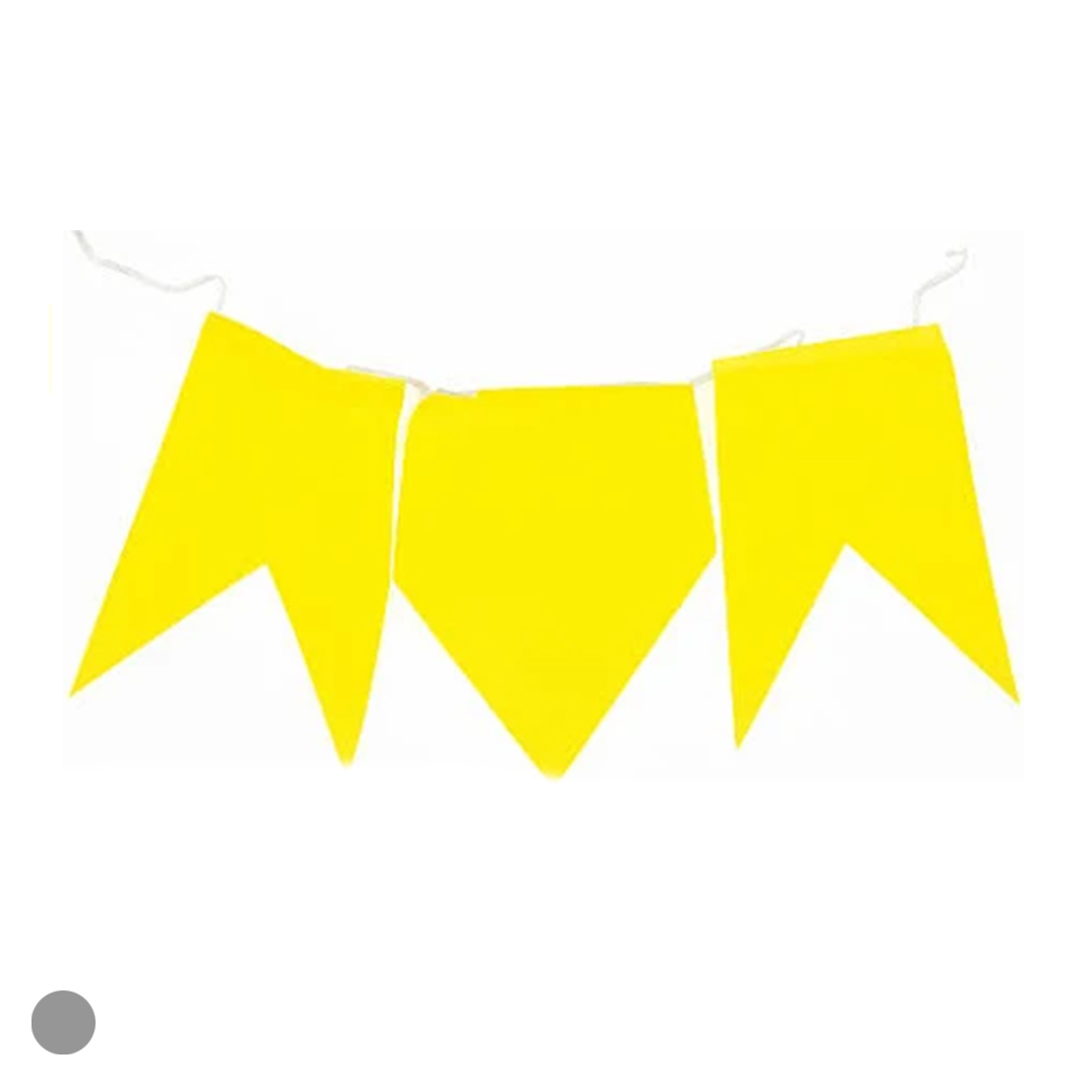 BANDEIRINHAS PLASTICO COR UNICA N 4  10M (AMARELO)