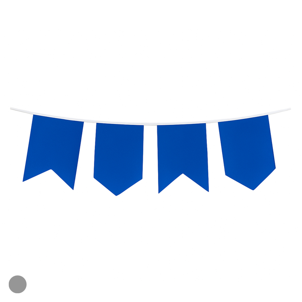 BANDEIRINHAS PLASTICO COR UNICA N 4  10M (AZUL)