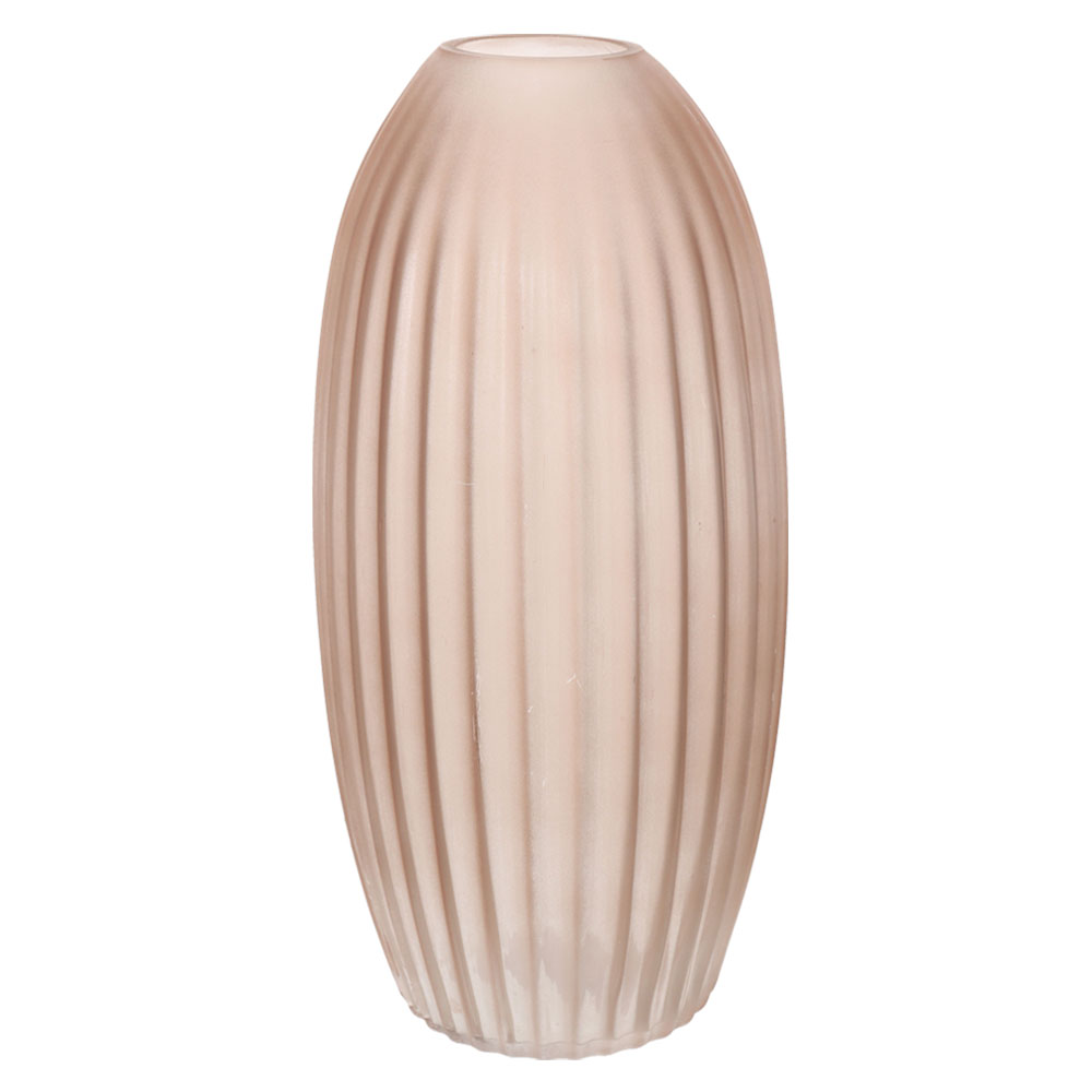 VASO DECORATIVO VIDRO TEXTURADO (MARROM) 33cm 16d