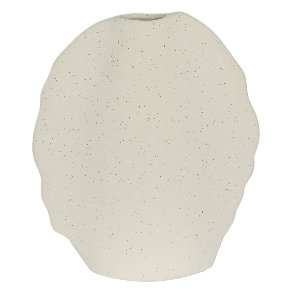 VASO DECORATIVO CERAMICA ORGANICO (OFF WHITE) 29,7X25,5X7,5cm