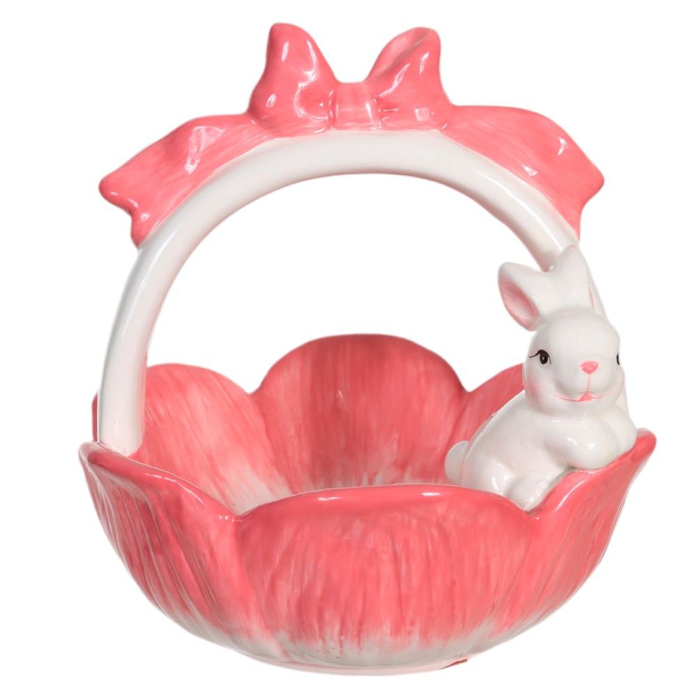 VASO DECORATIVO FLOR (ROSA) 16cm