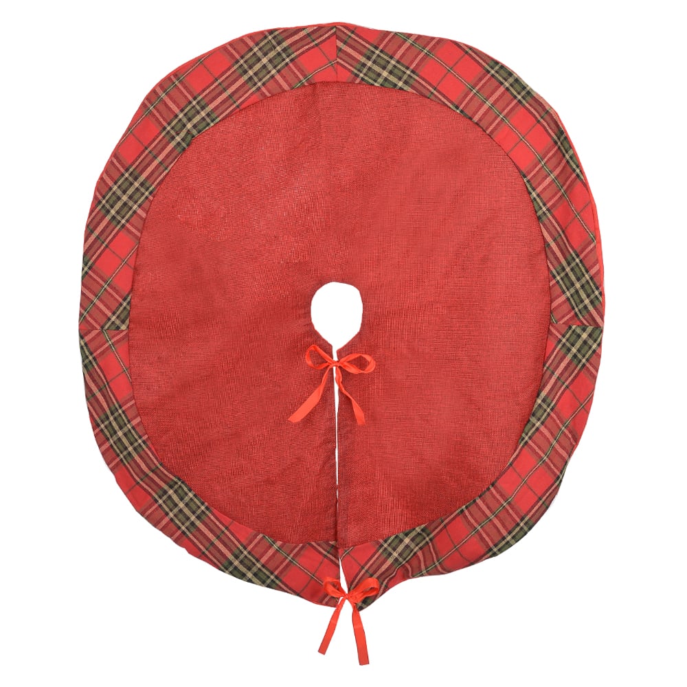 SAIA ARVORE NATAL TECIDO (VERMELHO XADREZ) 85cm