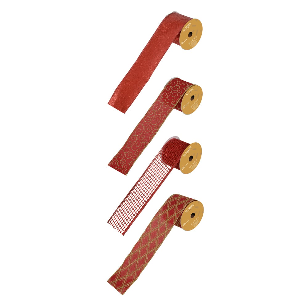CX DISPLAY FITAS SORTIDAS LINHO (VERMELHO DOURADO) 6,3cmX4,5m