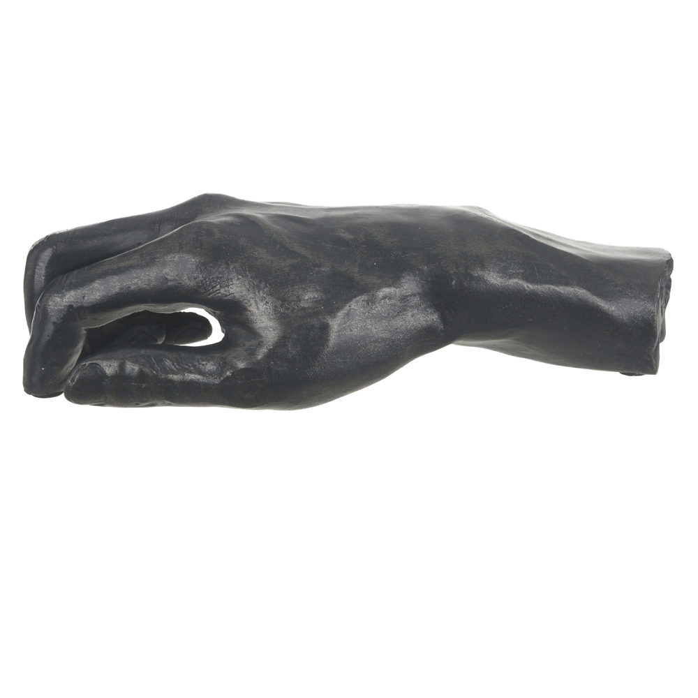ESCULTURA DECORATIVA POLIRESINA MAO (PRETO) 23,3X10X6,5cm