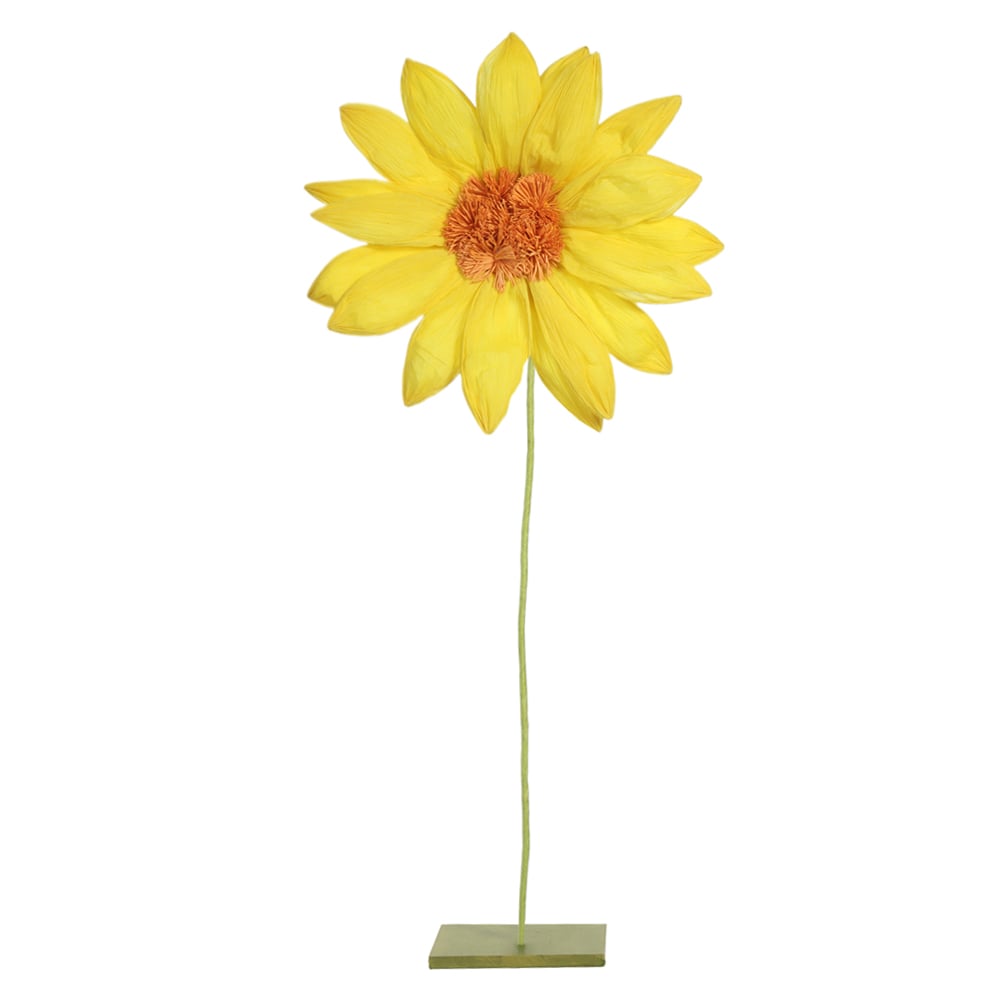 FLOR DECORATIVA C/BASE (AMARELO) 1,01m