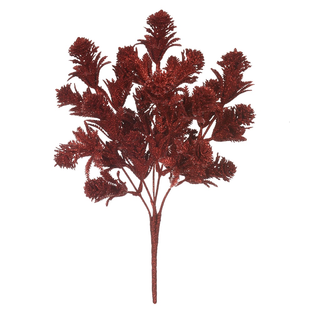 C.NATAL GRASS C/GLITTER (VERMELHO) 35cm