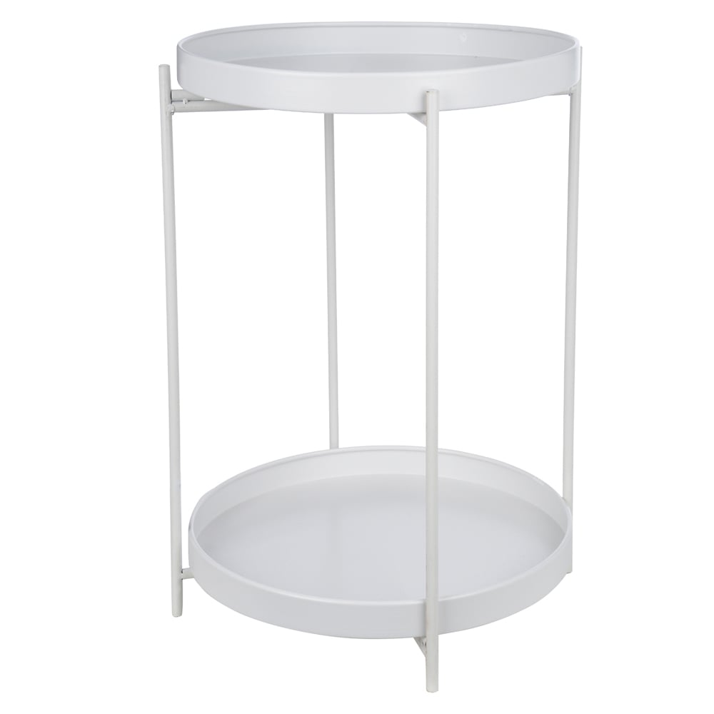 MESA LATERAL METAL (BRANCO) 52X37cm