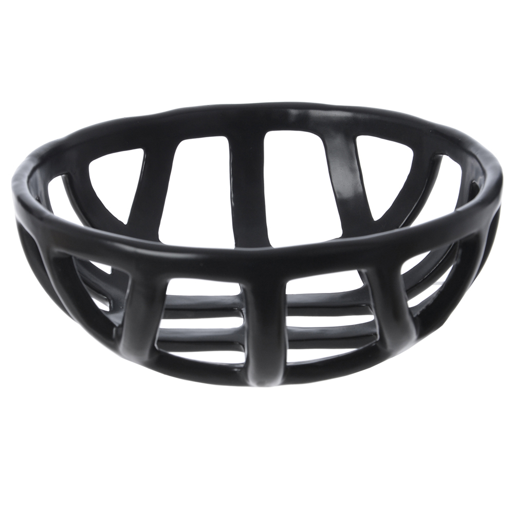 CENTRO DE MESA CERAMICA (PRETO) 7,7cm 20,5d